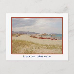Naxos, Greece Beach/Beach Loungers & Palapas Postcard