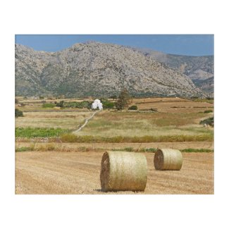 Naxos Greece Countryside/Path To Tiny White Church