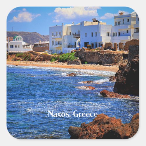 Naxos Greece Square Sticker