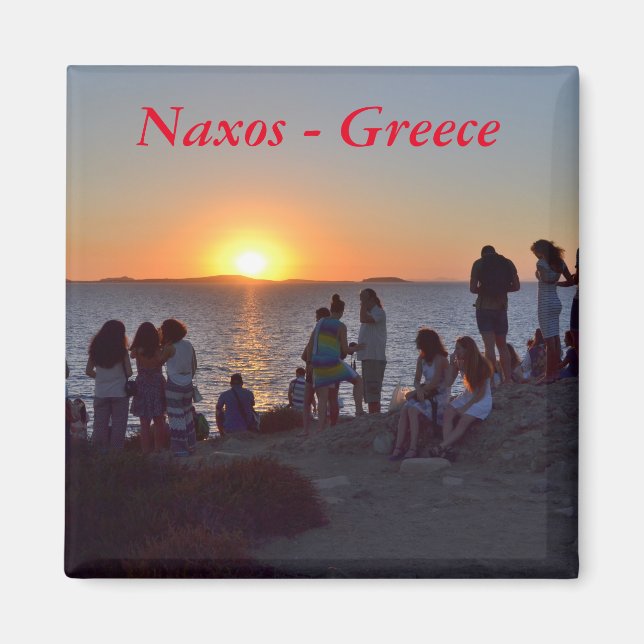 Naxos Greece - Sunset Magnet (Front)