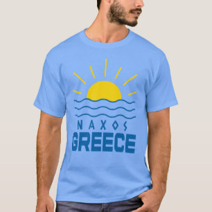 Naxos Greece Sunshine And Sea Men's Blue T-Shirt
