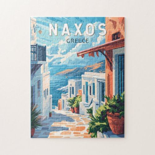 Naxos Greece Travel Art Vintage Jigsaw Puzzle