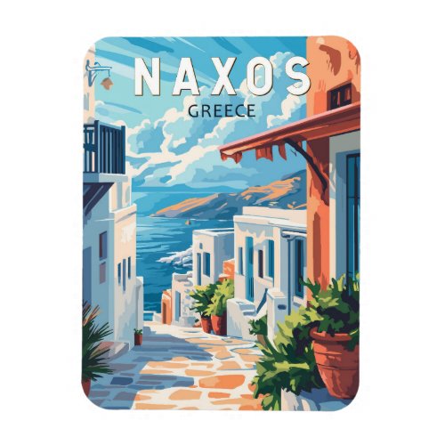 Naxos Greece Travel Art Vintage Magnet