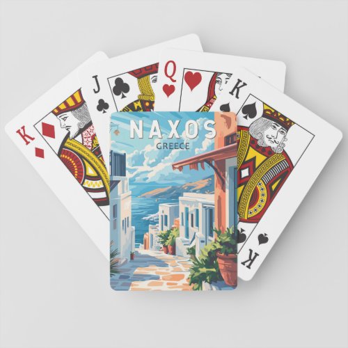 Naxos Greece Travel Art Vintage Poker Cards