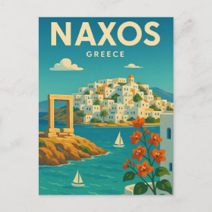 Naxos Greece Vibrant Postcard