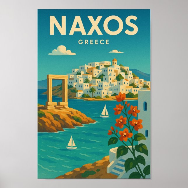 Naxos Greece Vibrant Poster (Front)