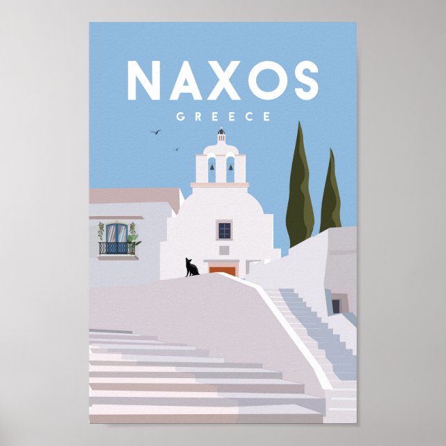 Naxos Greece Vintage travel poster  (Front)