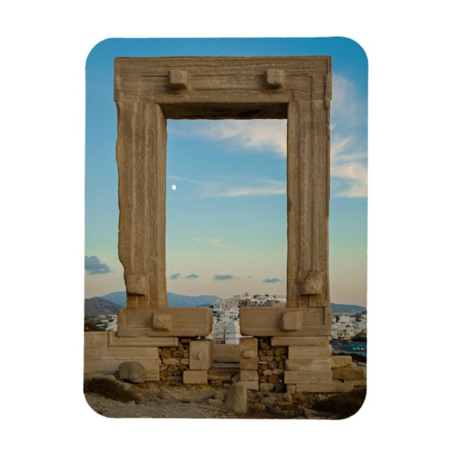 Naxos Portara Fridge Magnet  (Vertical)
