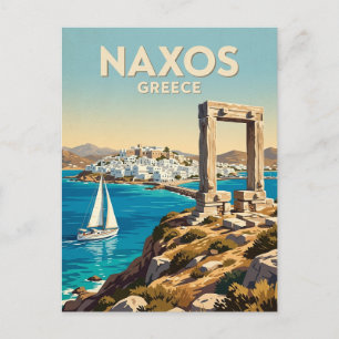 Naxos Portara Greece Postcard