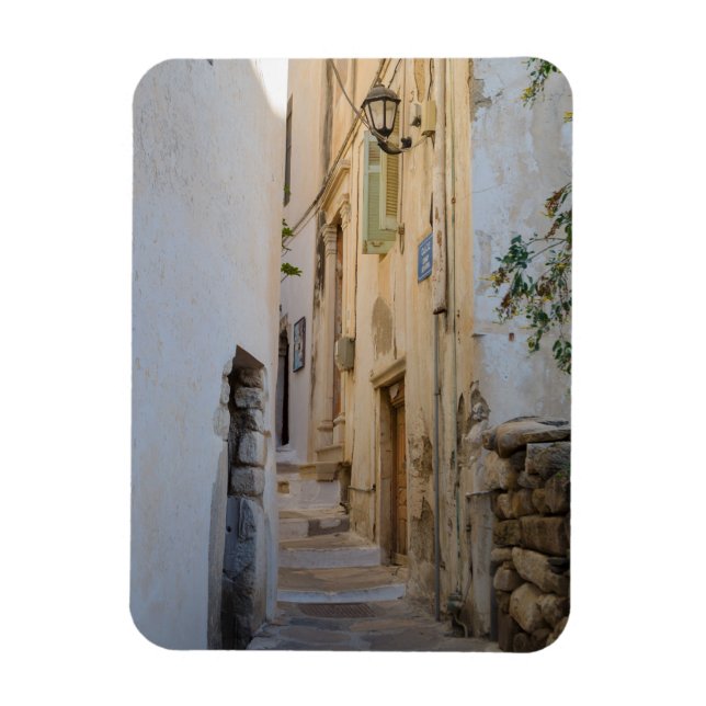 Naxos Street Greek Island Hopping Magnet (Vertical)