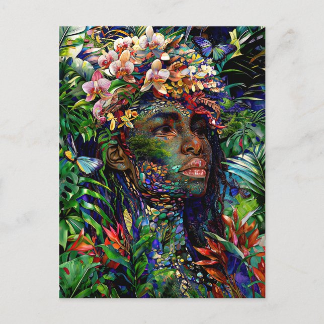 “Nayari” - Jungle Mirage - Women In Amazonia   Holiday Postcard (Front)