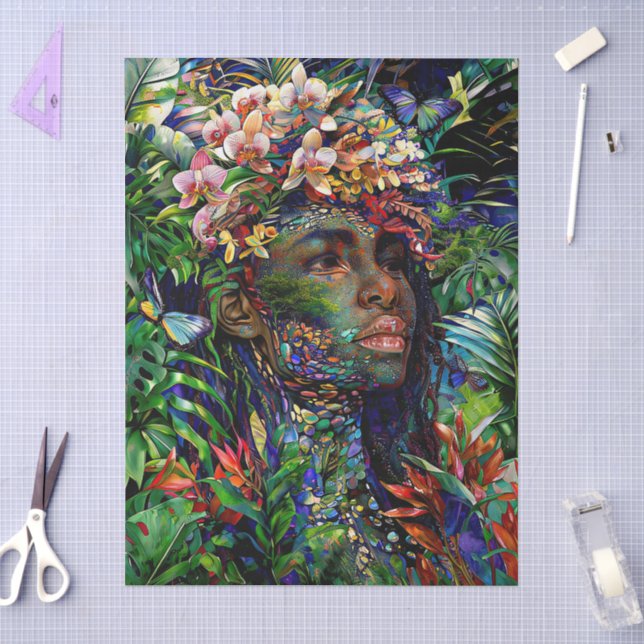 “Nayari” - Jungle Mirage - Women In Amazonia   Tissue Paper (Craft)