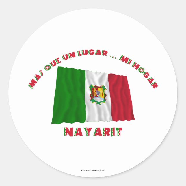 Nayarit - Más Que un Lugar ... Mi Hogar Classic Round Sticker (Front)