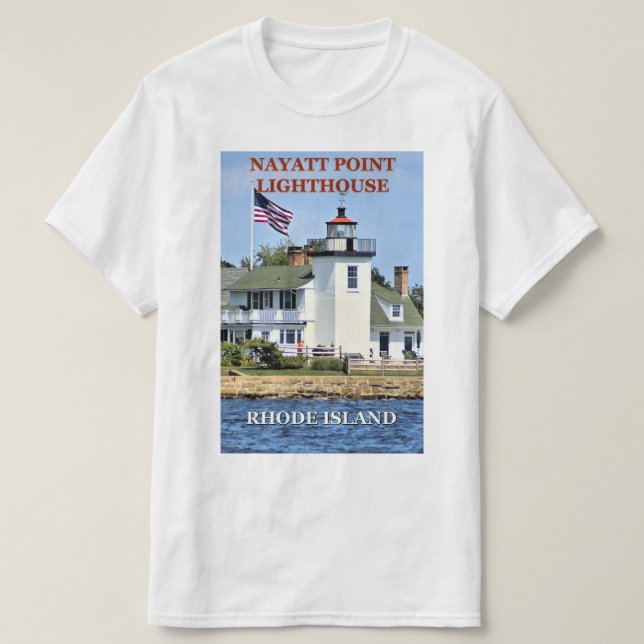 Nayatt Point Lighthouse, Rhode Island T-Shirt (Design Front)