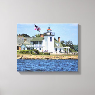 Nayatt Point Lighthouse, RI Wrapped Canvas Print