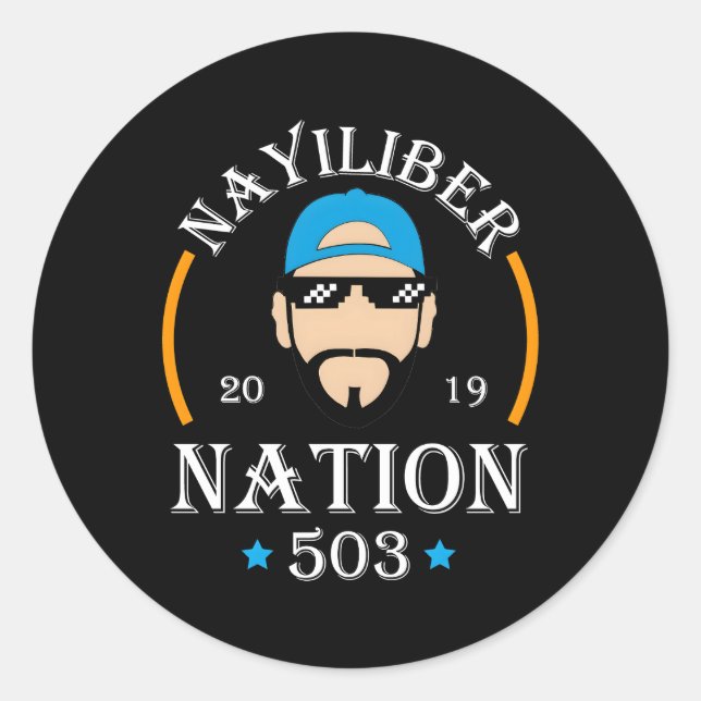 Nayib Bukele Nayiliber Nation 503 El Salvador Classic Round Sticker (Front)