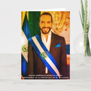 Nayib Bukele, President of El Salvadore Thank You Card