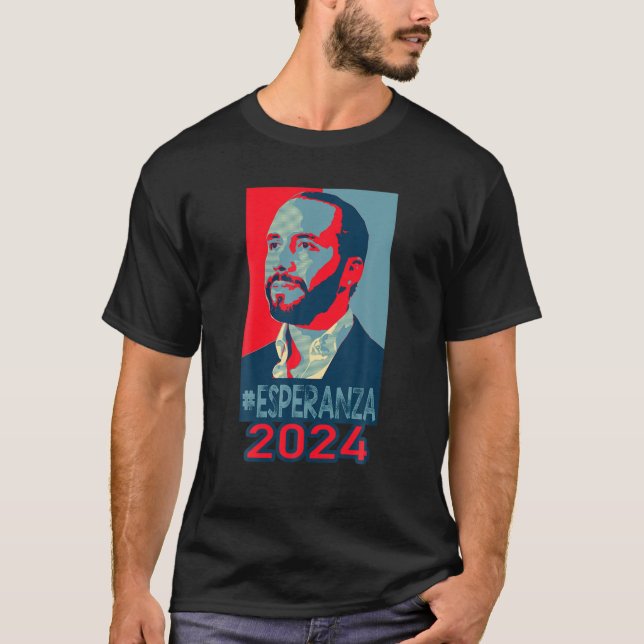 Nayib Bukele Presidente De El Salvador 2024 T-Shirt (Front)