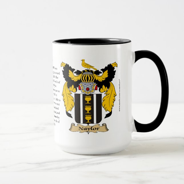 Naylor Family Coat of Arms Mug (Right)