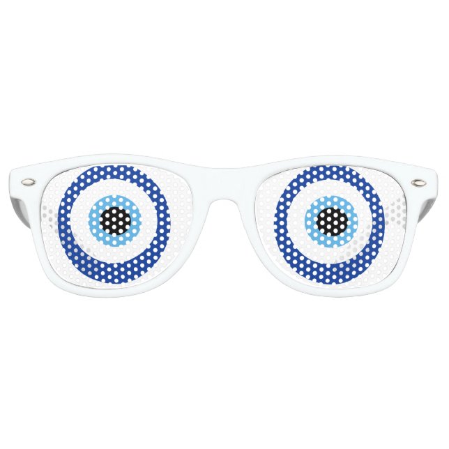 Nazar amulet (nazar boncuğu) retro sunglasses (Front)
