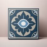 Nazar Evil Eye Azulejo Ceramic Tile<br><div class="desc">Decorate the office with this Nazar Evil Eye Azulejo design. You can customize this further by clicking on the "PERSONALIZE" button. Change the background color if you like. For further questions please contact us at ThePaperieGarden@gmail.com.</div>