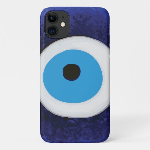 Nazar Evil Eye Protection Amulet Blue Bead Symbol iPhone 11 Case