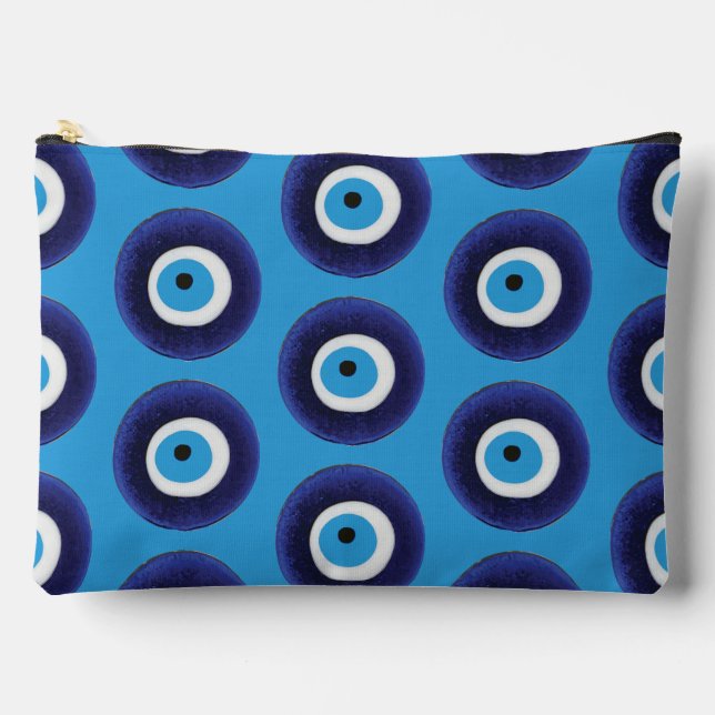 Nazar Evil Eye Protection Symbol Accessory Pouch (Front)