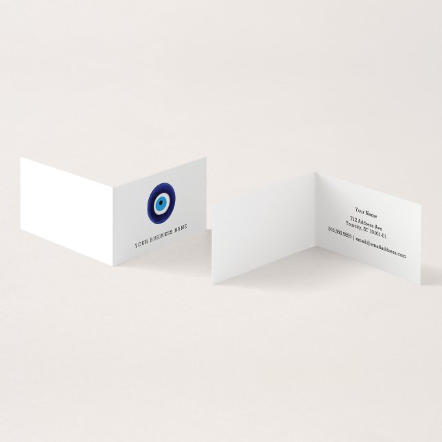 Nazar Evil Eye Protection Symbol Business Card (Inside and Outside)