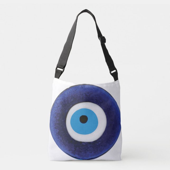 Nazar Evil Eye Protection Symbol Crossbody Bag (Front)