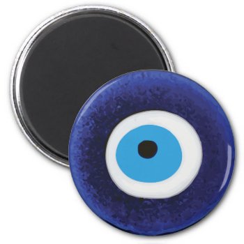 Nazar Evil Eye Protection Symbol Magnet by TerryBain at Zazzle