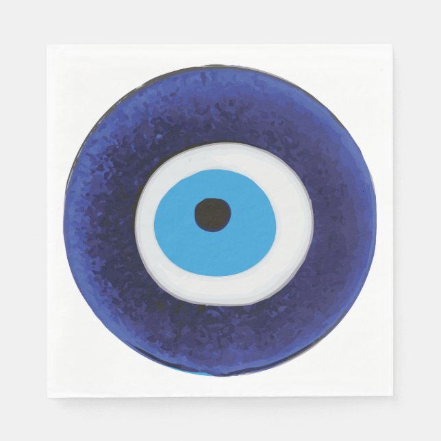 Nazar Evil Eye Protection Symbol Napkins (Front)