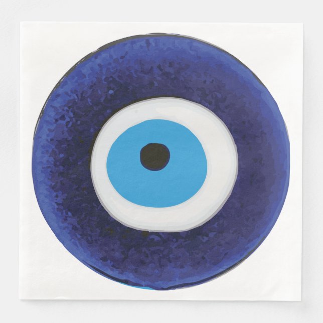 Nazar Evil Eye Protection Symbol Paper Dinner Napkins (Front)