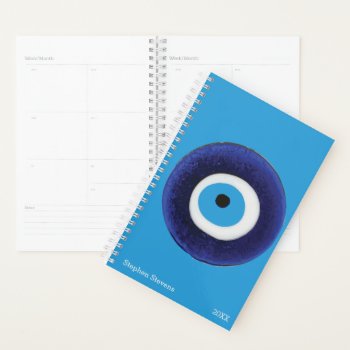 Nazar Evil Eye Protection Symbol Planner by TerryBain at Zazzle