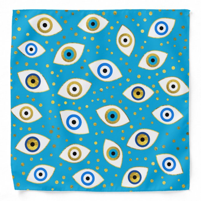Nazar Eye Amulet pattern #5 Bandana (Front)