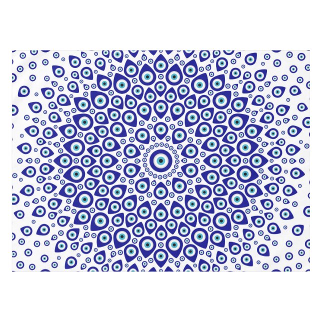Nazar - Turkish Eye Circular Ornament #1 Tablecloth (Front (Horizontal))
