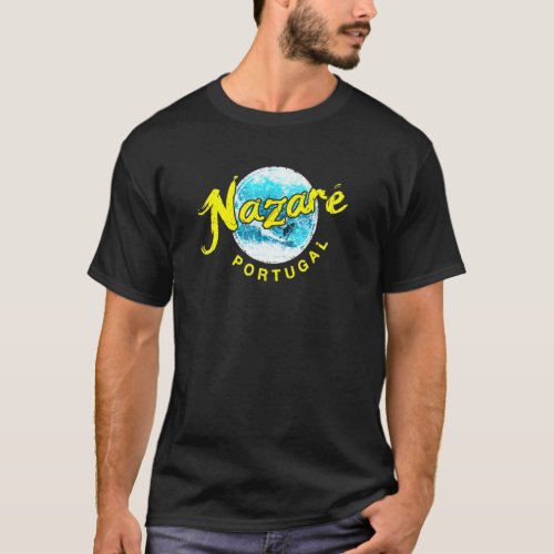 Nazare Portugal Big Wave Surfer T_Shirt