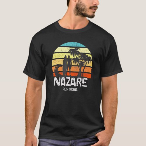 Nazare Portugal Surfing Big Wave T_Shirt