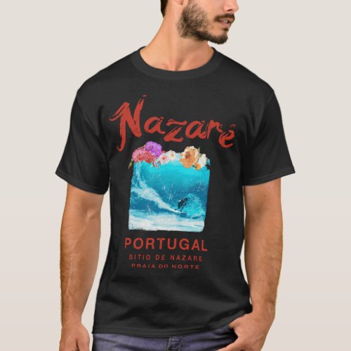 Nazare Portugal Surfing Vintage Retro 984 T_Shirt