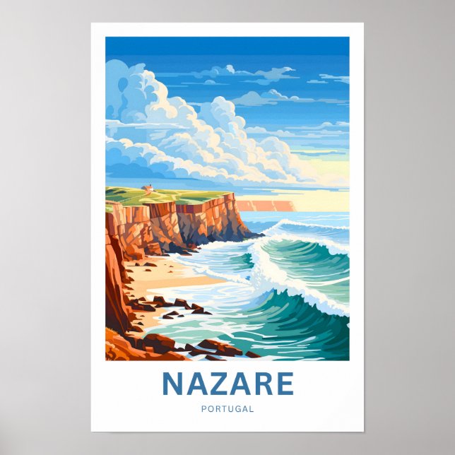 Nazare Portugal Travel Print (Front)