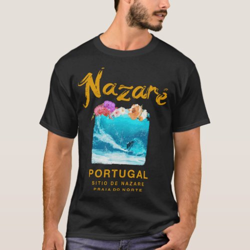 Nazare Portugal Vintage Retro Surfing 986 T_Shirt