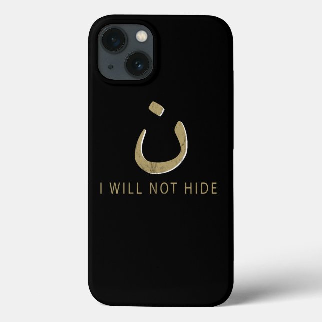 Nazarene Christian Will Not Hide Design Arabic Nun Case-Mate iPhone Case (Back)