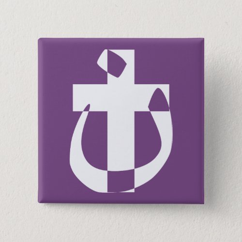 Nazarene Symbol Solidarity Christian Cross Button