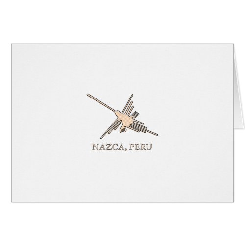 Nazca Hummingbird Geoglyph Newsprint