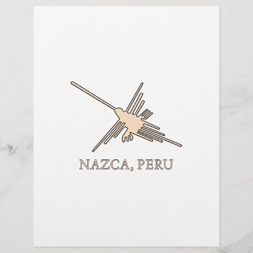 Nazca Hummingbird Geoglyph Newsprint