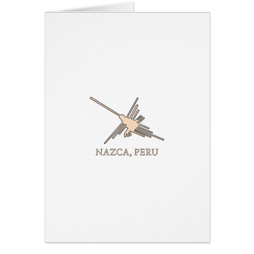 Nazca Hummingbird Geoglyph Newsprint