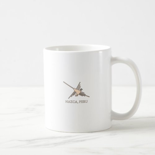 Nazca Hummingbird Geoglyph Newsprint Coffee Mug