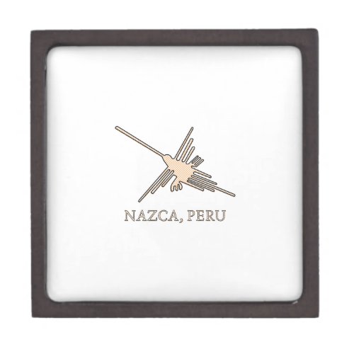 Nazca Hummingbird Geoglyph Newsprint Gift Box