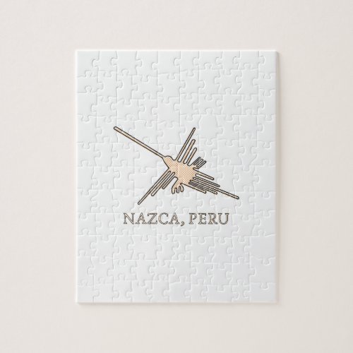 Nazca Hummingbird Geoglyph Newsprint Jigsaw Puzzle