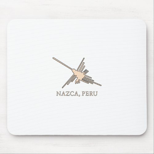 Nazca Hummingbird Geoglyph Newsprint Mouse Pad