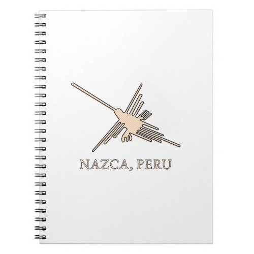 Nazca Hummingbird Geoglyph Newsprint Notebook